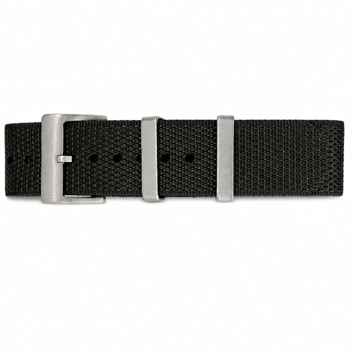Black NATO Watch Strap - Braided Nylon 1.6mm / 28.5cm