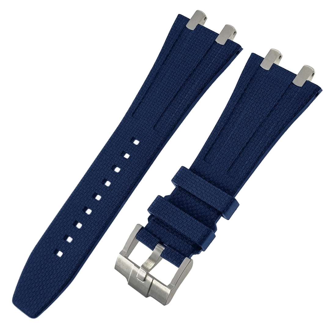 Bracelet en Caoutchouc FKM Compatible avec AP Royal Oak 15400, 15500, 15510, 26331, 26239 et 26240 - Boucle Ardillon