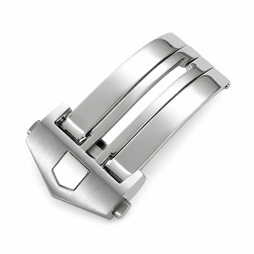 Boucle Déployante pour Bracelet de Montre sans trous – Acier Inox Brossé – Épaisseur Bracelet ≤ 2,60mm – 1 Pc