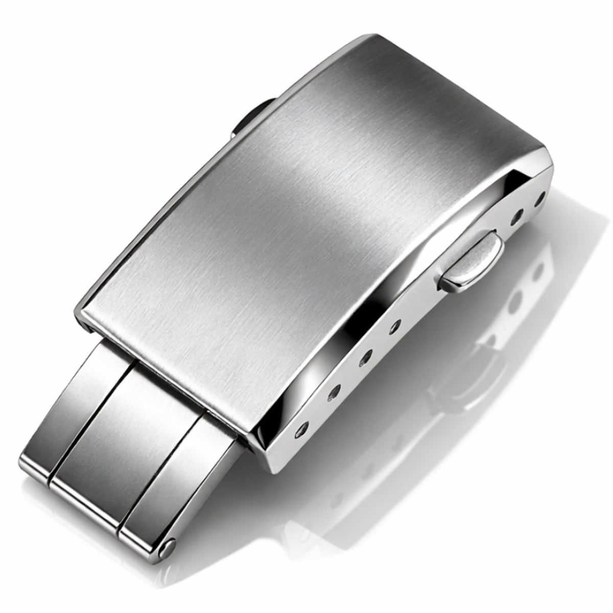 Boucle Déployante pour Bracelet de Montre - Fermoir papillon - Acier Brossé / Poli Miroir – Épaisseur Bracelet ≤ 5,30mm - 1 Pc