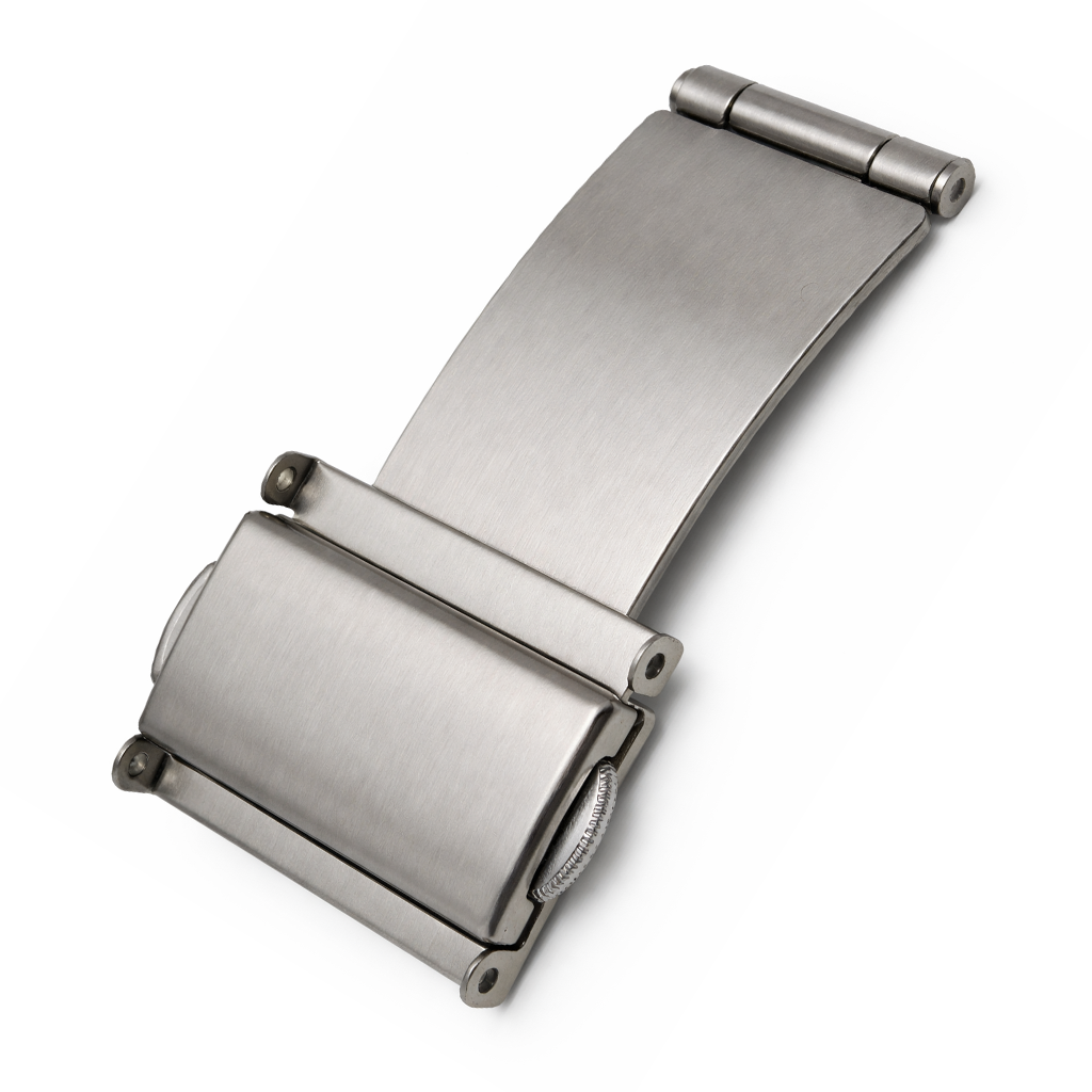 Boucle Déployante Courte ( Titane ) Bracelet Montre sans ardillon - Fermoir 3 Plis Papillon  - 1 Pc