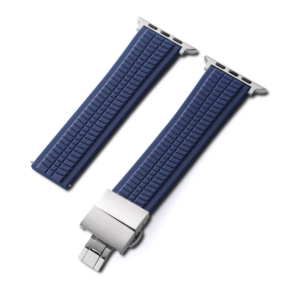 Geprägtes Silikonarmband für Apple Watch – Sportarmband 22 mm