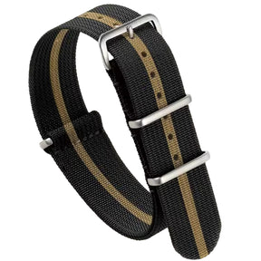 Nato G10 Nylon - Bracelet de montre Noir Khaki 18mm 19mm 20mm 22mm 24mm
