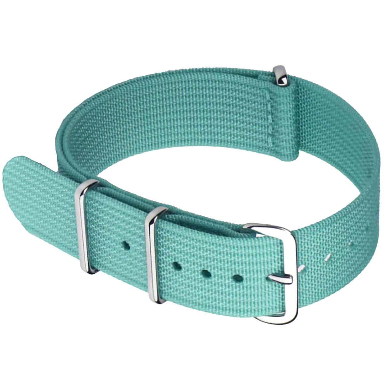 Blaugrünes G10-Hybrid-Nylon- und Silikongewebe-Nato-Armband – 20 mm 22 mm