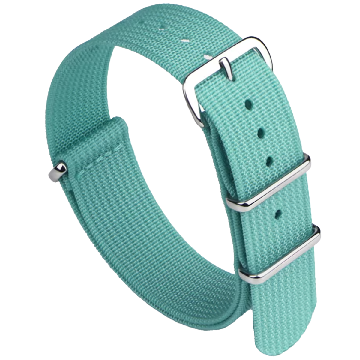 Blaugrünes G10-Hybrid-Nylon- und Silikongewebe-Nato-Armband – 20 mm 22 mm