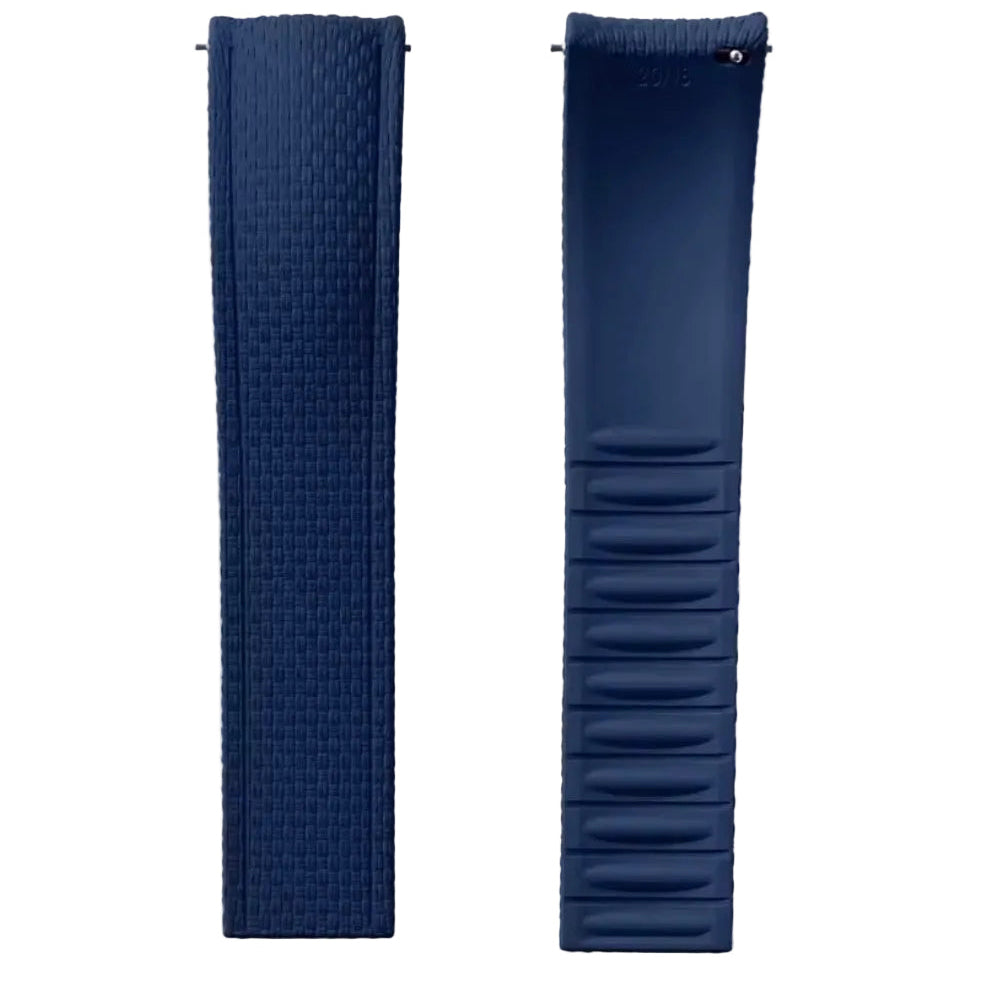 Bracelet Montre Caoutchouc FKM - Texture SAILCLOTH / Incurvé & Rapide / CTS - Sans boucle