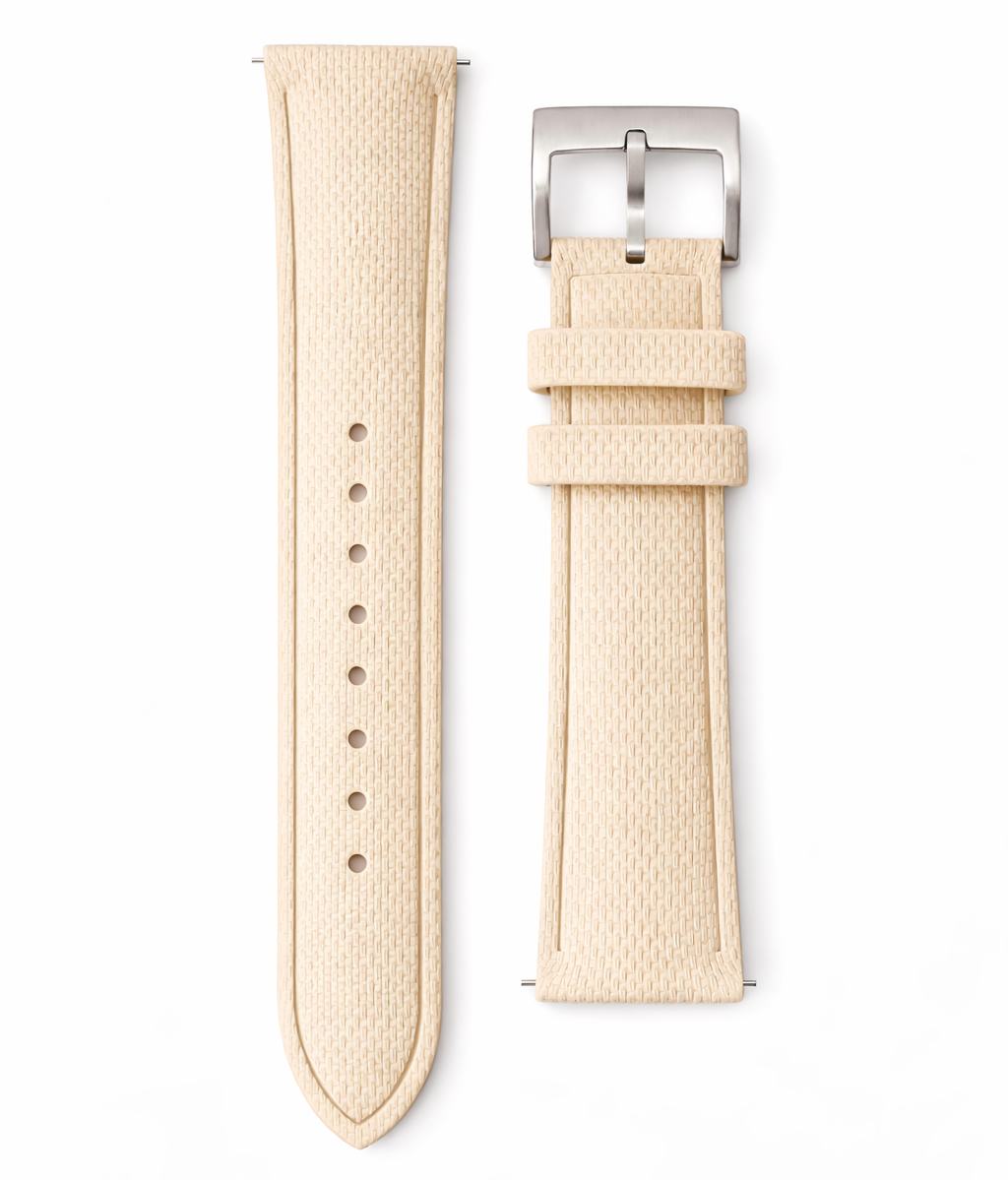 Bracelet Montre Caoutchouc FKM - Texture Toile de Voile - Rapide - Boucle Ardillon - Universel