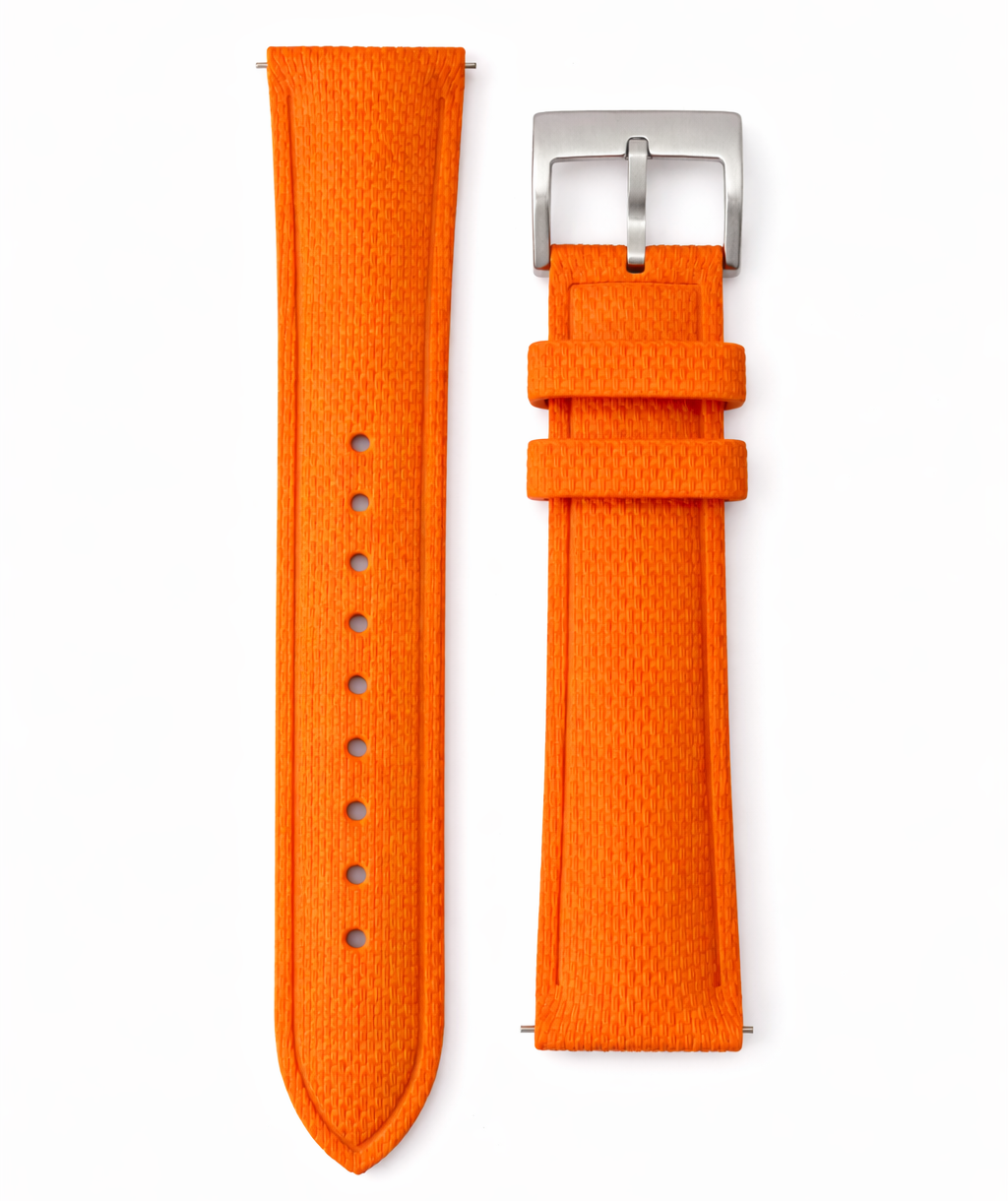 Bracelet Montre Caoutchouc FKM - Texture Toile de Voile - Rapide - Boucle Ardillon - Universel