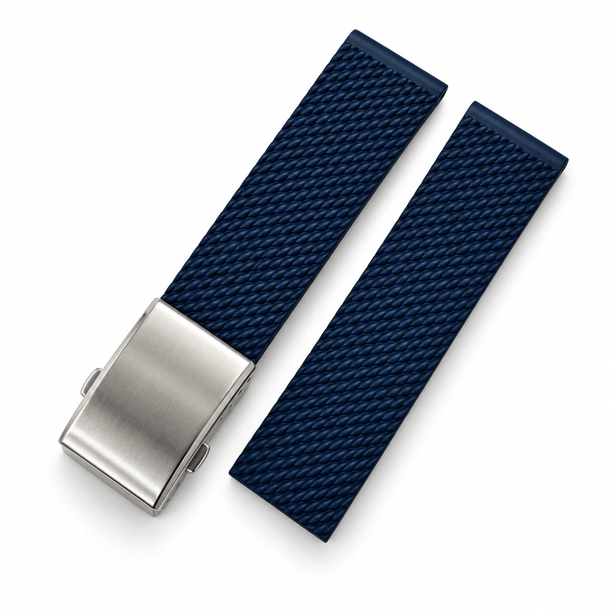 FKM-Kautschuk-Uhrenarmband - Milanaise-Struktur / CTS - Faltschließe