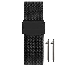 17mm Milanese Mesh Uhrenarmband - Schnellverschluss - Universal - Mesh Ø 0,6mm Schwarz