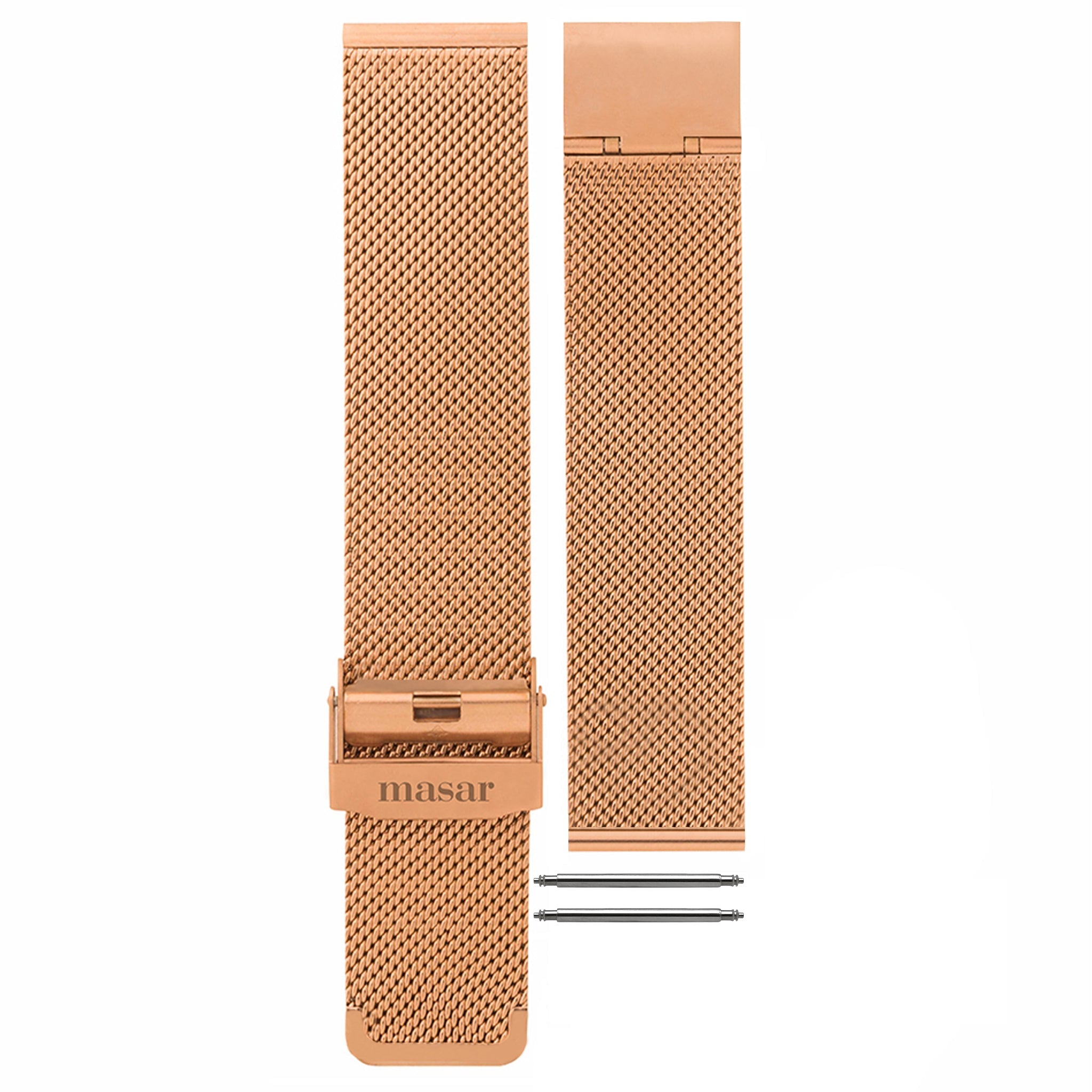 22mm Premium Mesh Ø 0,6mm - Milanese Mesh Uhrenarmband - Universal - Roségold
