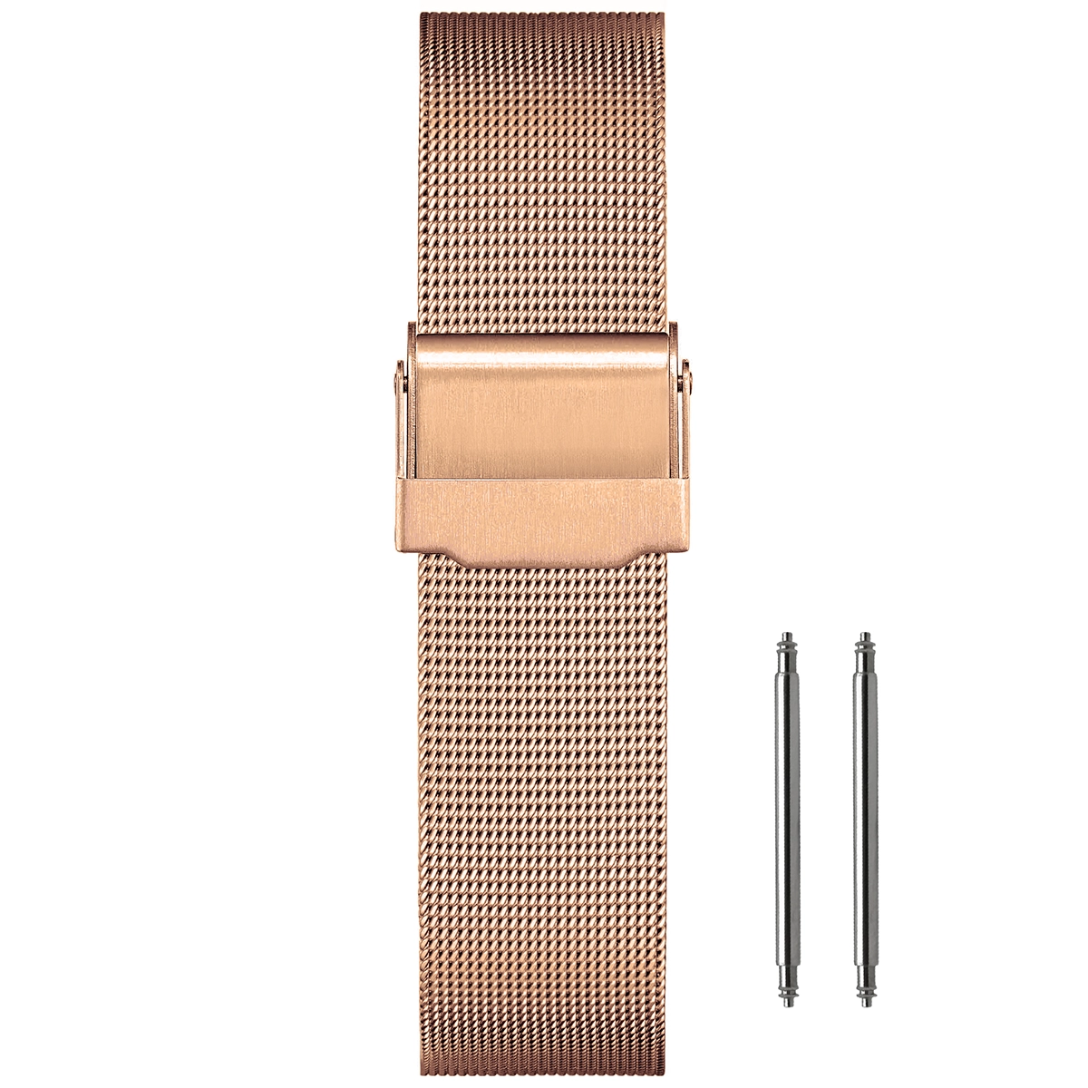 22mm Mesh Fine Ø 0.4mm - Bracelet de montre Maille Milanaise - Universel - Rose Gold (Doré Or)
