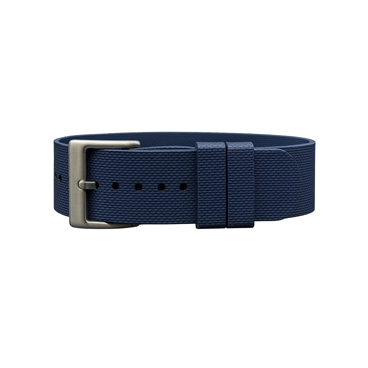 FKM NATO-Uhrenarmband aus Kautschuk – Marineblau – 24,5 cm