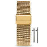 24mm Milanese Mesh Watch Strap - Quick Release - Universal - Mesh Ø 0.6mm Gold (Gold)