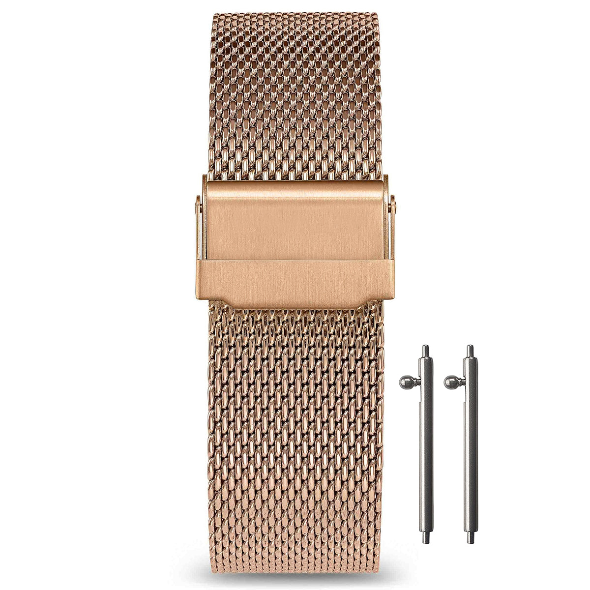 24mm Milanese Mesh Watch Strap - Quick Release - Universal - Mesh Ø 0.6mm Rose Gold