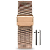 24mm Milanese Mesh Watch Strap - Quick Release - Universal - Mesh Ø 0.6mm Rose Gold