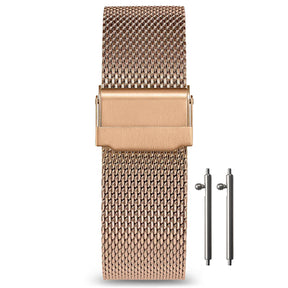 24mm Milanese Mesh Watch Strap - Quick Release - Universal - Mesh Ø 0.6mm Rose Gold