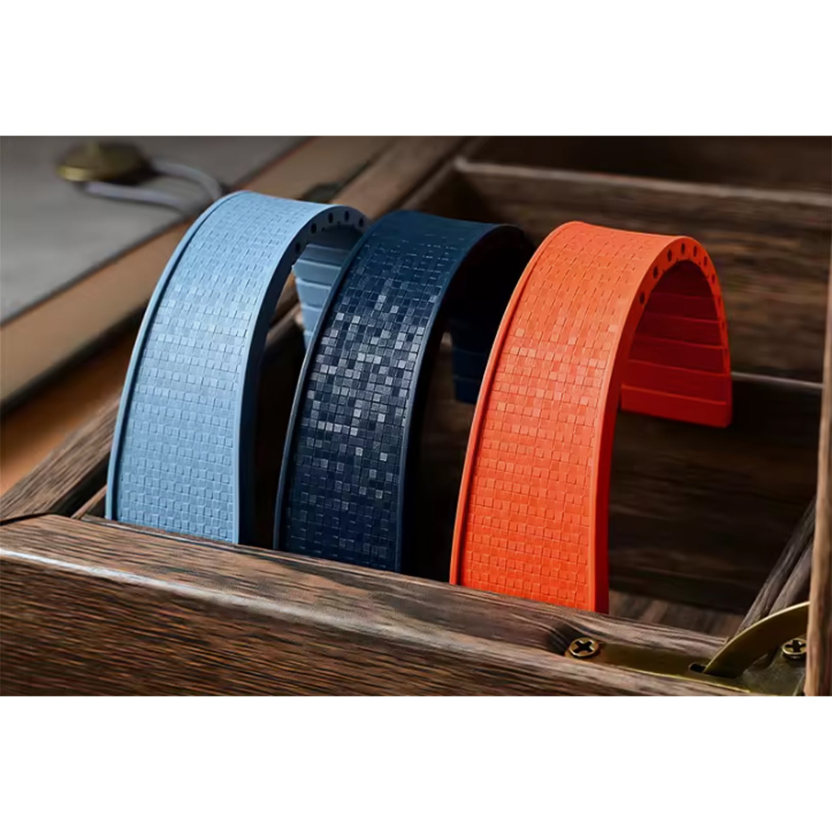 Bracelet montre Caoutchouc FKM - motif Mosaïque – Boucle déployante, à découper