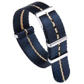 Bracelet Nato 22mm G10 Nylon Bleu Marine Khaki