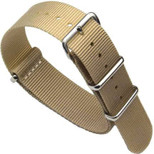 Nato-Nylonarmband in Schwarz und Khaki