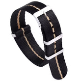 Bracelet Nato 22mm G10 Nylon Noir Khaki