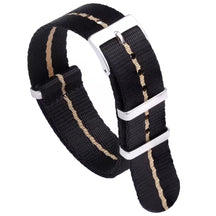 Nato Armband 22mm G10 Nylon Schwarz Khaki
