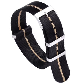 Bracelet Nato 22mm G10 Nylon Noir Khaki