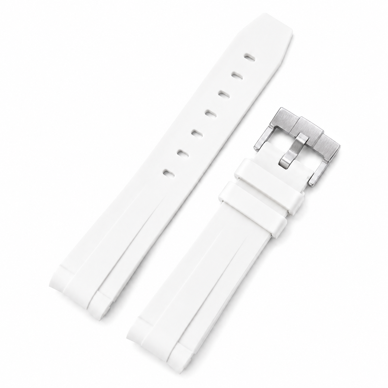 Bracelet compatible Rolex Explorer II en caoutchouc FKM blanc