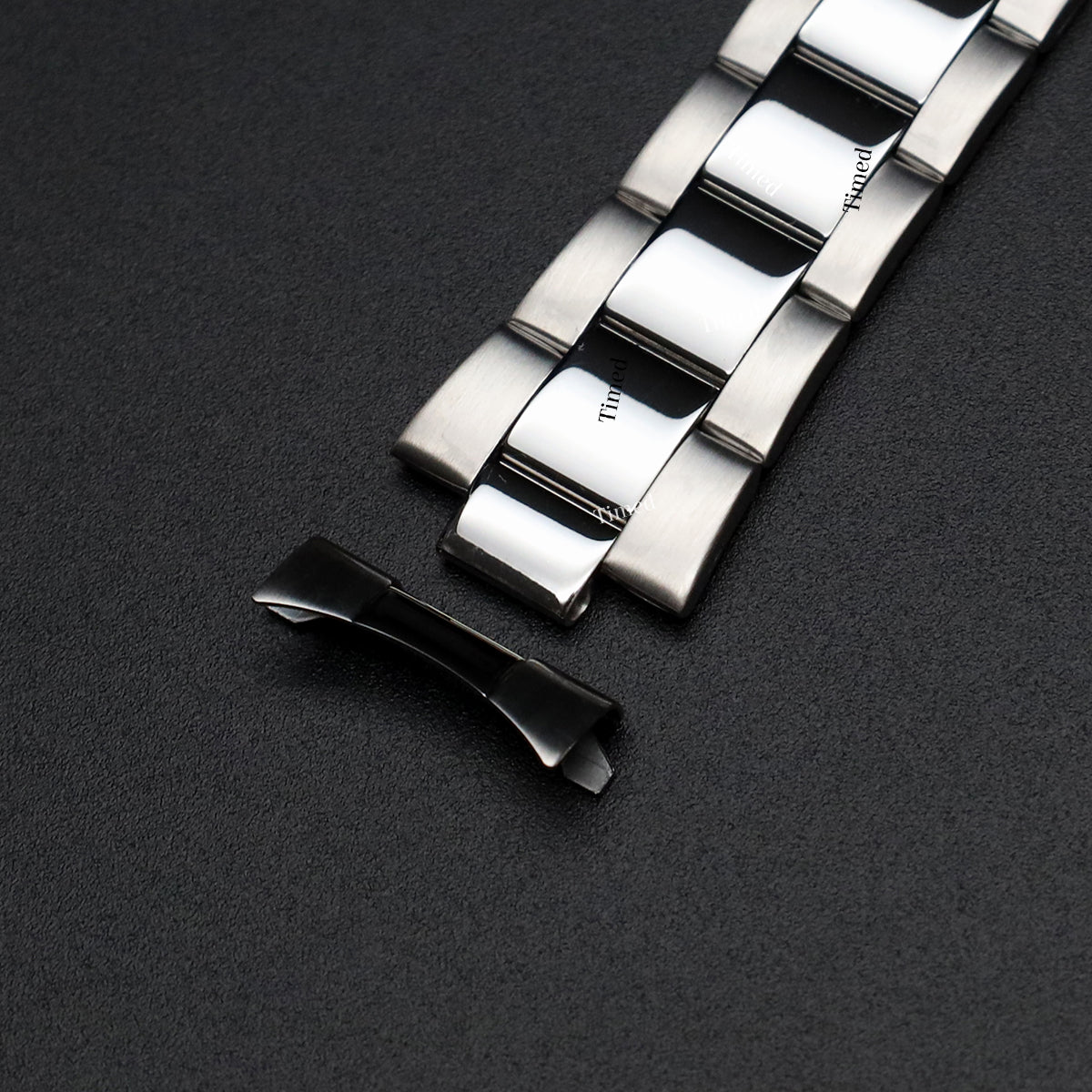 Kompatibles Rolex Oyster-Uhrenarmband – Gebogene Enden für Herren – 18, 20, 22 mm