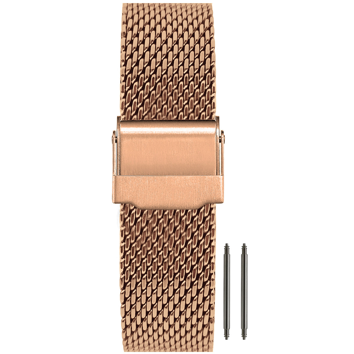 22mm BiG Mesh Ø 1mm - Herren Mesh Uhrenarmband, Milanaise - Gold Roségold Universal