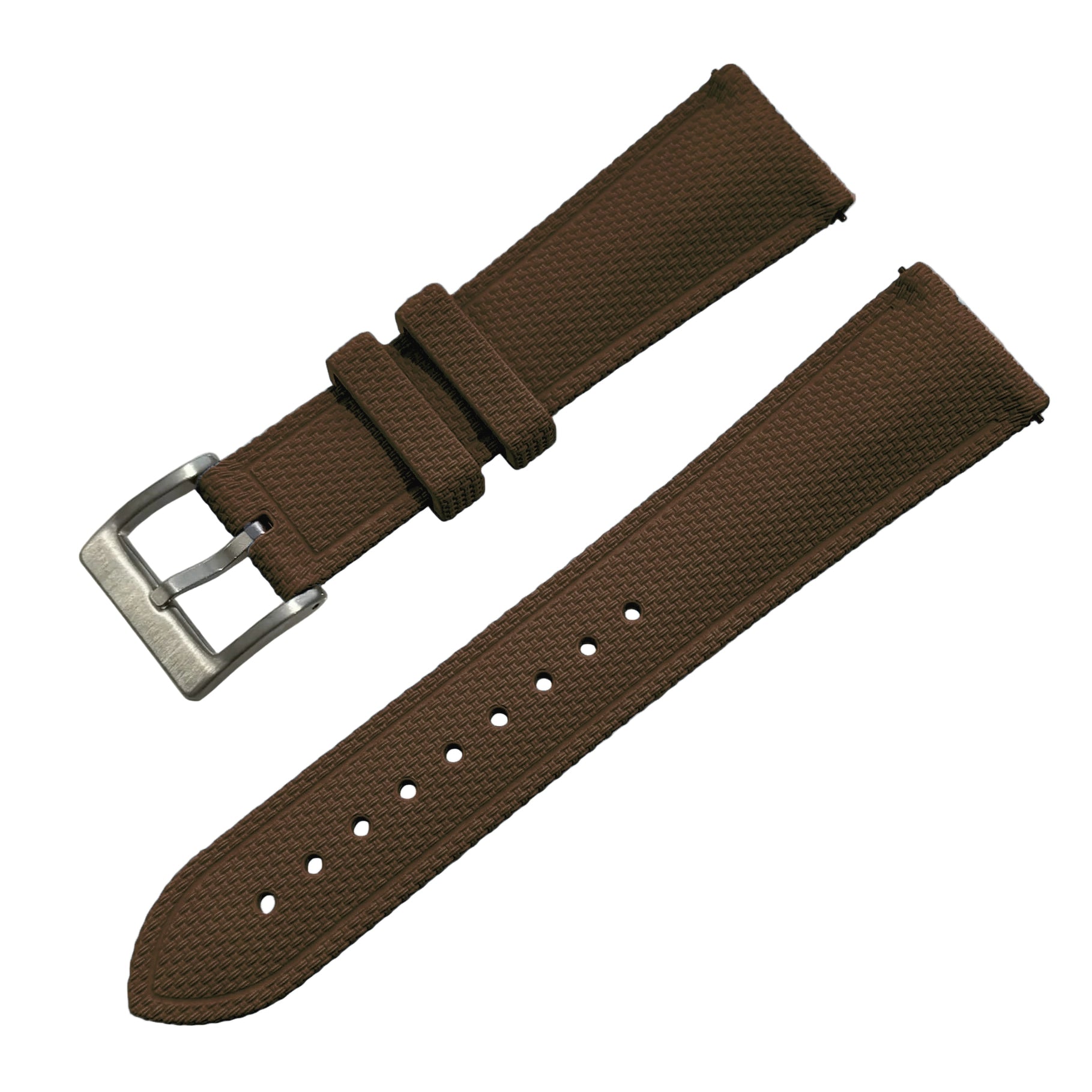 FKM Rubber Watch Strap - Sailcloth Texture - Quick Release - Pin Buckle - Universal