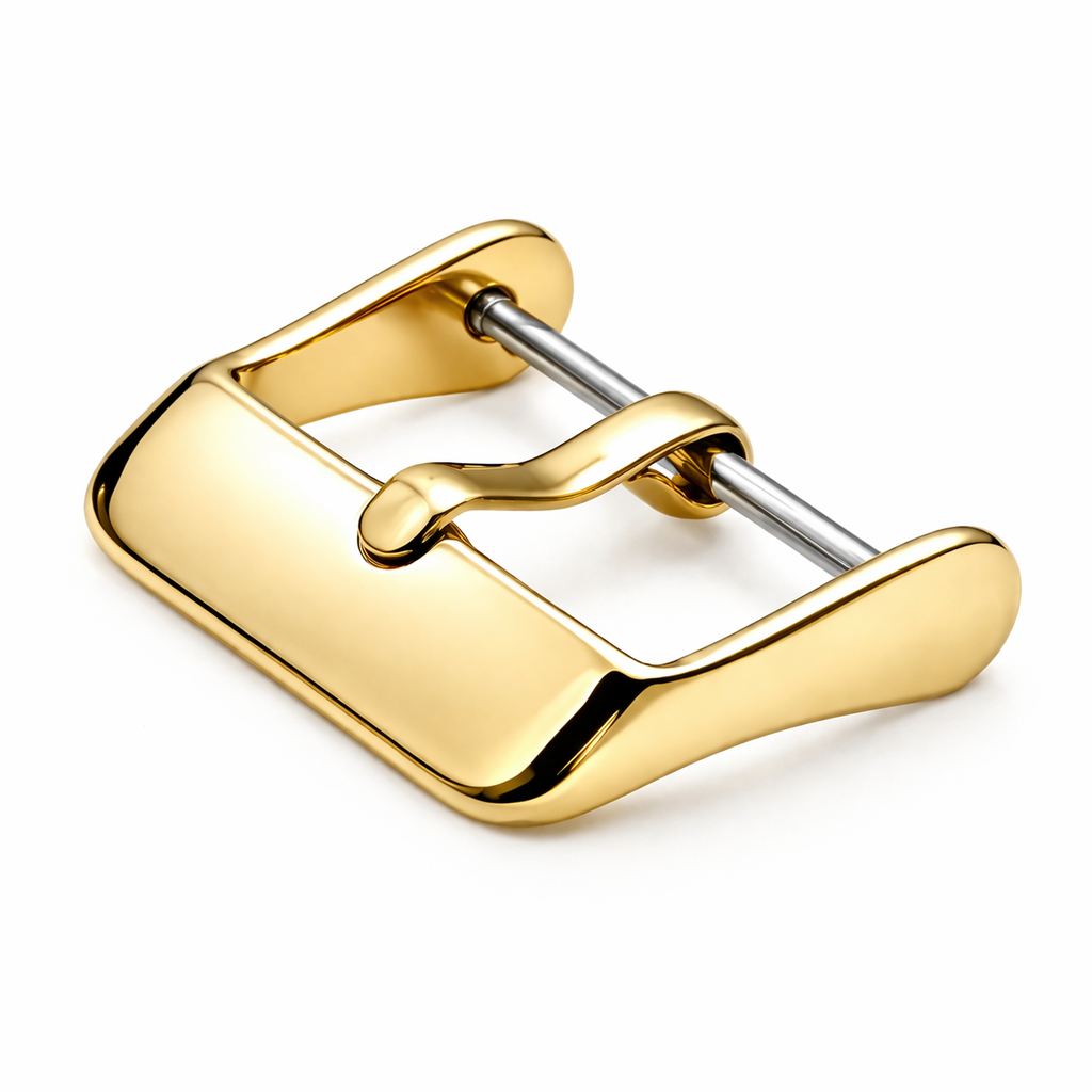 Boucle Or , Fermoir pour Bracelet Montre - Ardillon de 1,75mm
 - Profil avant arrondi et plus profond - 1 Pc