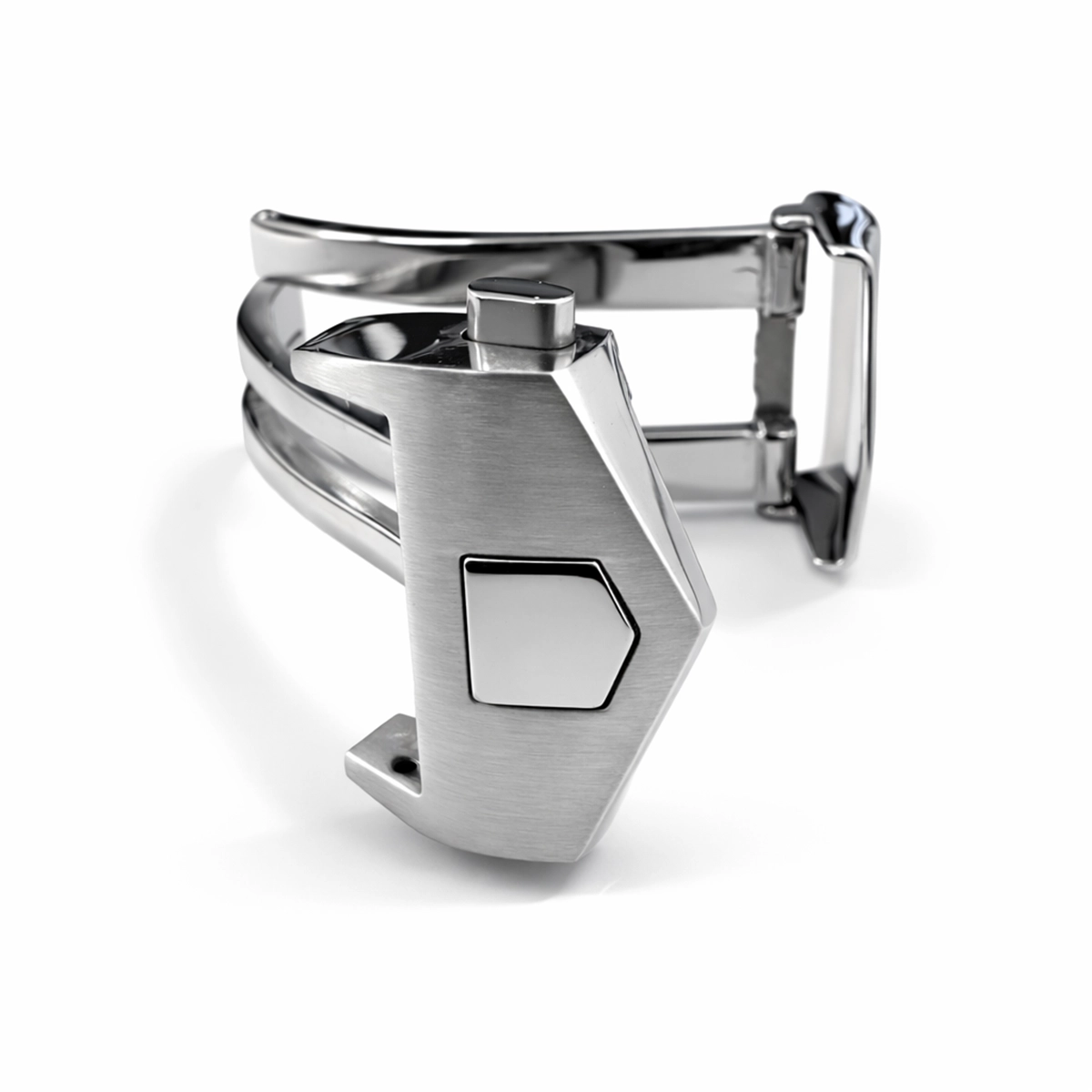 Deployant Clasp for Watch Strap without holes – Brushed Stainless Steel – Strap Thickness ≤ 2.60mm – 1 Pc