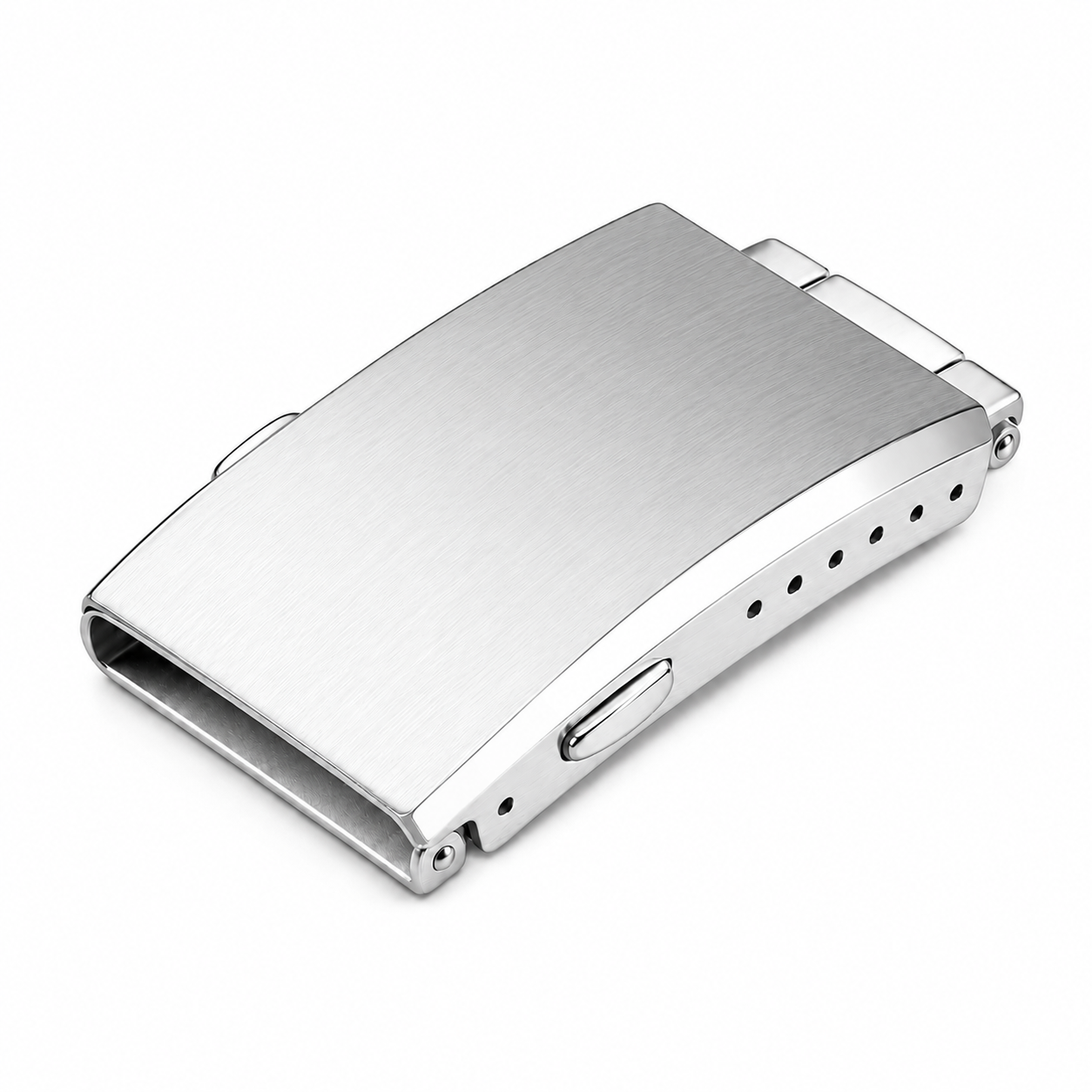 Deployment Buckle for Steel Bracelet and more - Butterfly Clasp - Brushed / Mirror Polished Steel - Bracelet Thickness ≤ 5.0mm - 6 Holes - 1 Pc