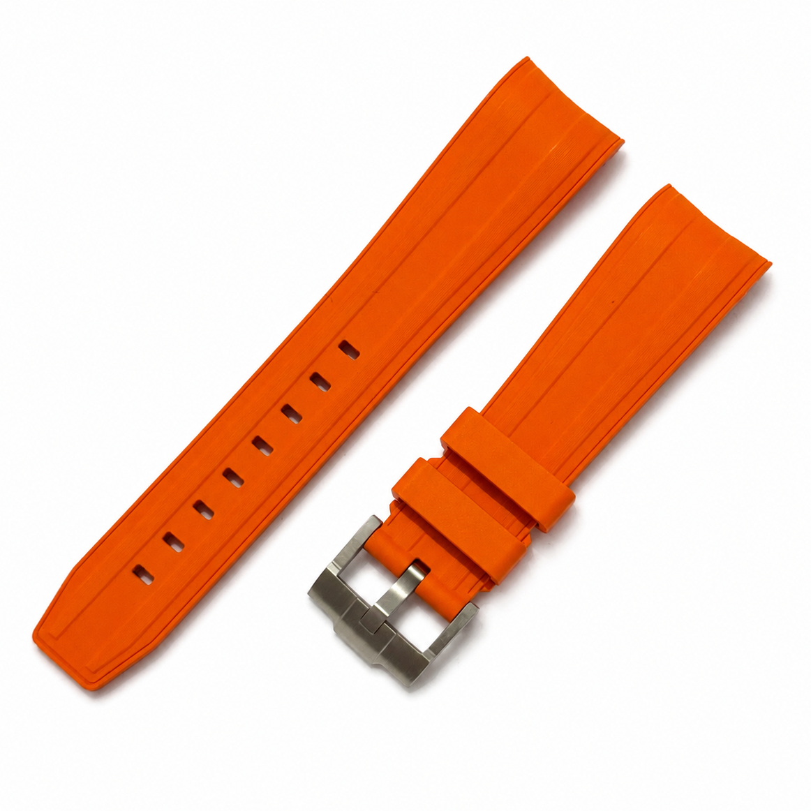 Bracelet en Caoutchouc FKM 21mm compatible avec Rolex Explorer II 216570 & 226570 - Premium