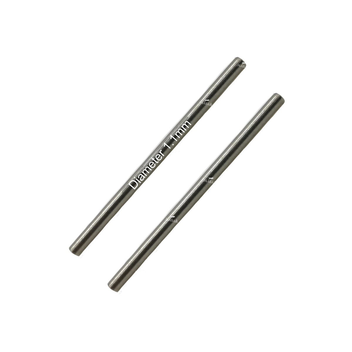 Goupille Ø 1,1mm - Barrette Ronde Pleine pour Bracelet de montre - Inox 316L - 2 Pcs