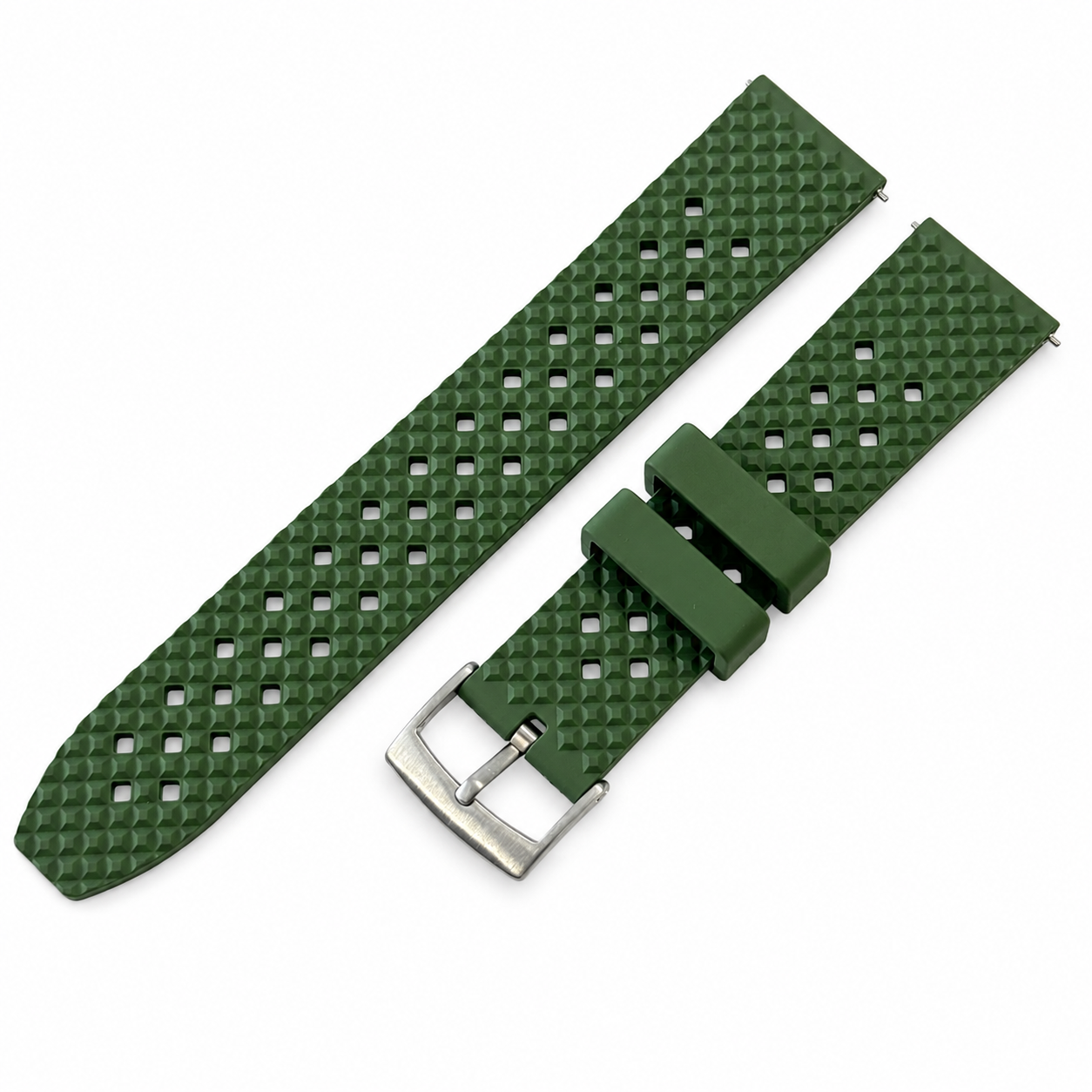 FKM Rubber Watch Strap Tropical Croco Grid - Quick Release - Universal
