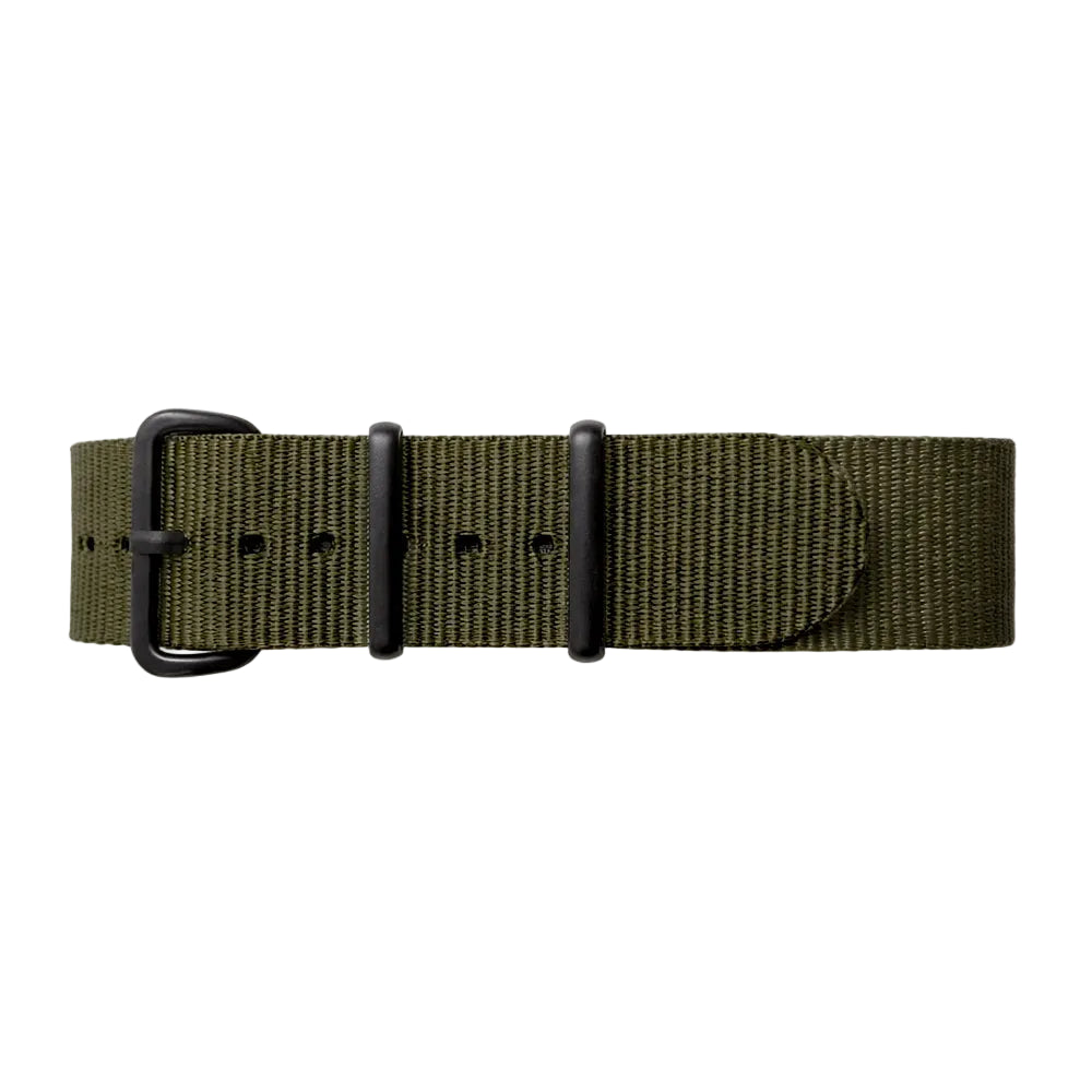 NATO Uhrenarmband - Grün - Olivgrün / Schwarze Schließe - Weich - Dicke 1mm