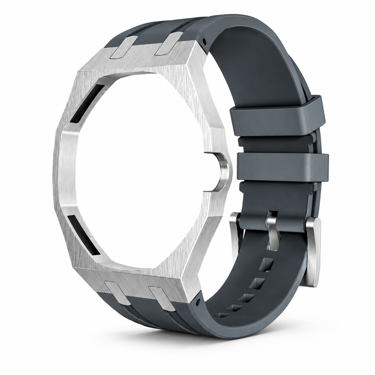Armband Edelstahlgehäuse kompatibel mit Swatch Royal Pop x AP - Savonnette → Krone bei 3 Uhr - Harz