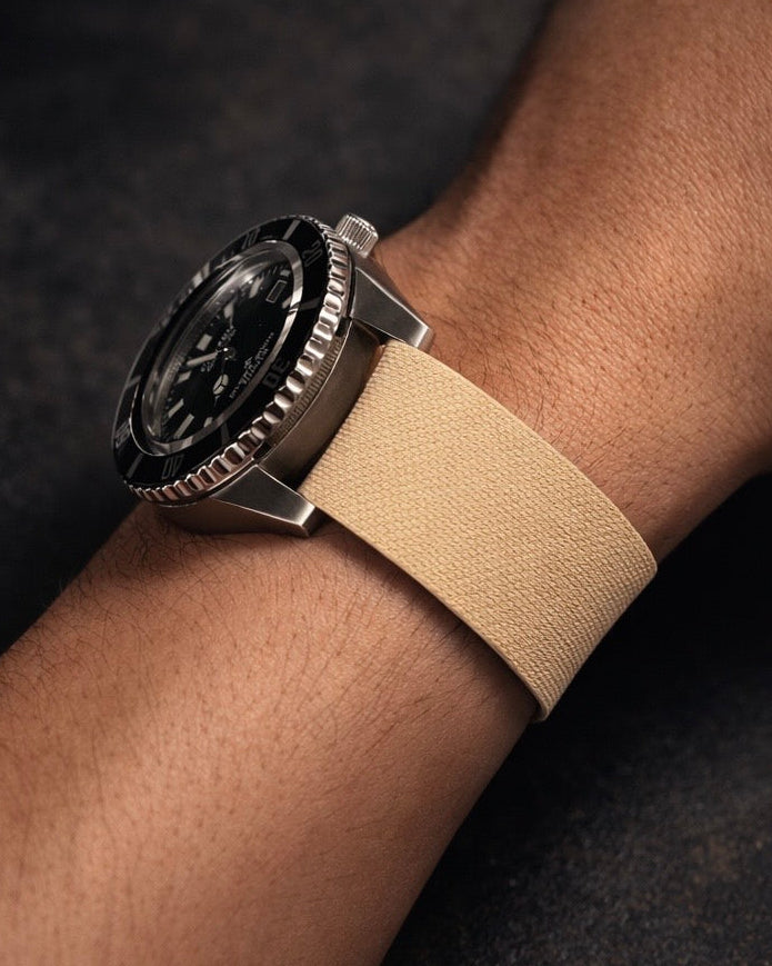 Premium FKM Kautschuk-Nato-Uhrenarmband – mikrotexturiert – 24,5 cm