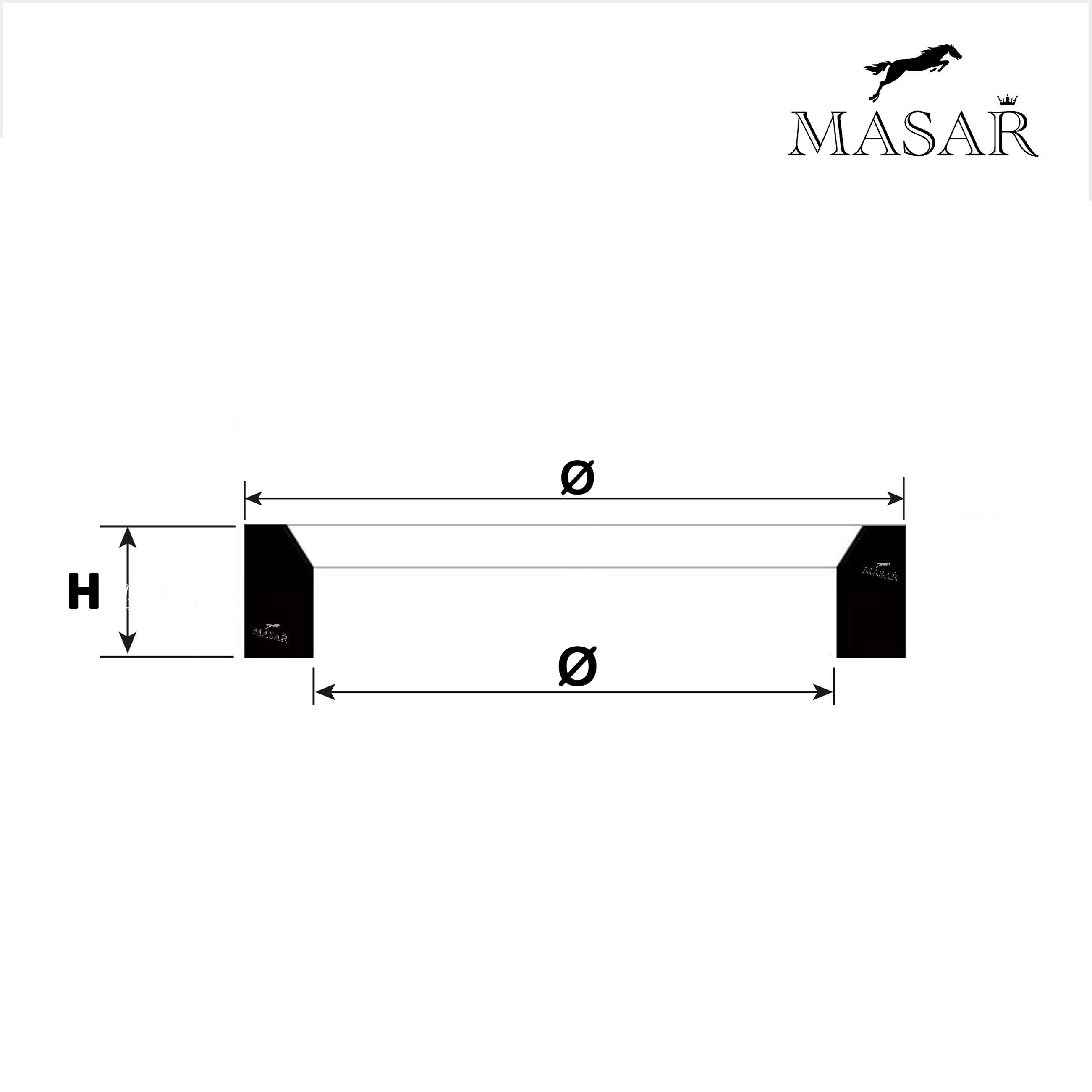 Spezial Glasdichtung 0,80mm dick - Ø 16,0 bis Ø 40,0mm - Dicke 0,35mm - H 0,60mm 1 Stk