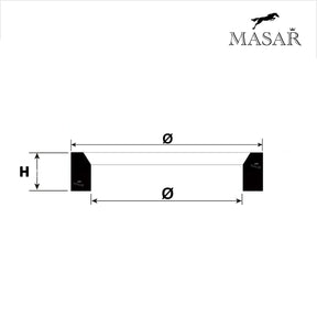 Joint Spécial Verre de montre 1,3mm à 1,5mm d'épaisseur – Ø 16,8 à Ø 50,0mm - Épaisseur 0.40mm – H 1,25mm 1 Pcs