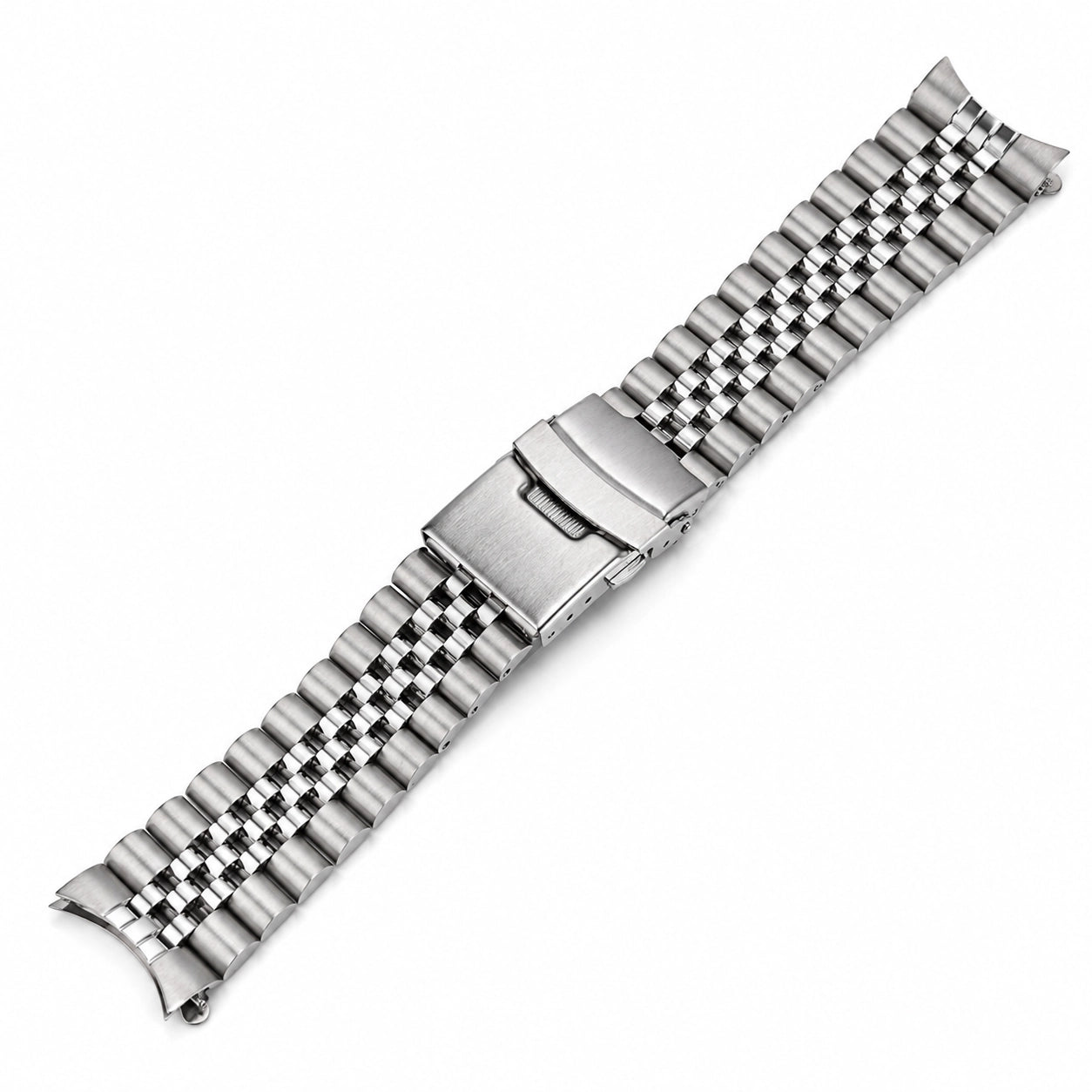 Jubilee Stainless Steel Bracelet for Seiko 5 Sports Field 39.4mm – Curved – Deployment Clasp