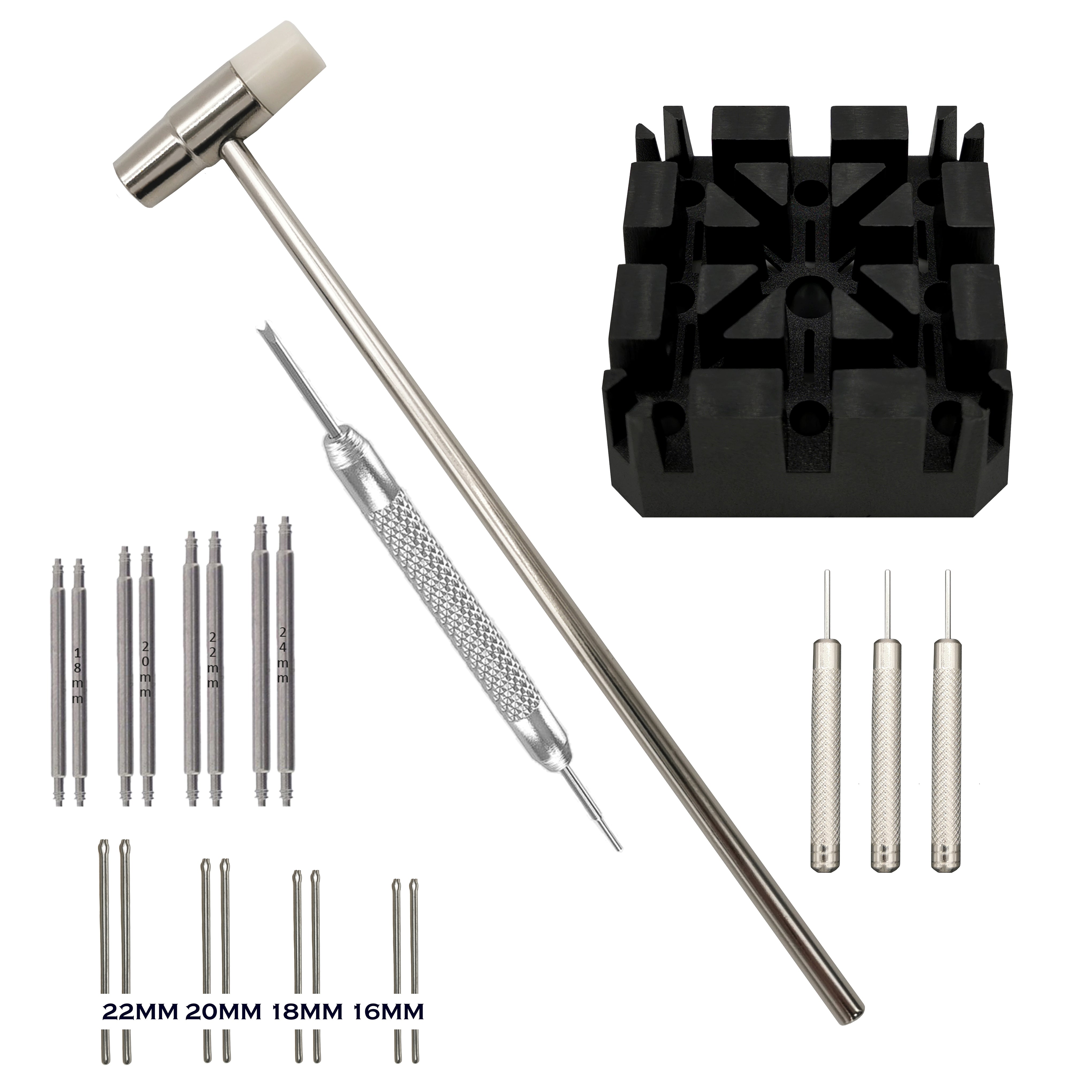 Kit - Repair Tools - Links - Watch Bracelets - with spring bars and split pins