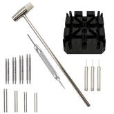 Kit 22 Pcs Réglage, Enlever, Ajuster, Raccourcir les Maillons, du Bracelet de Montre - Extracteurs de Broches – Chasse Goupilles – Marteau