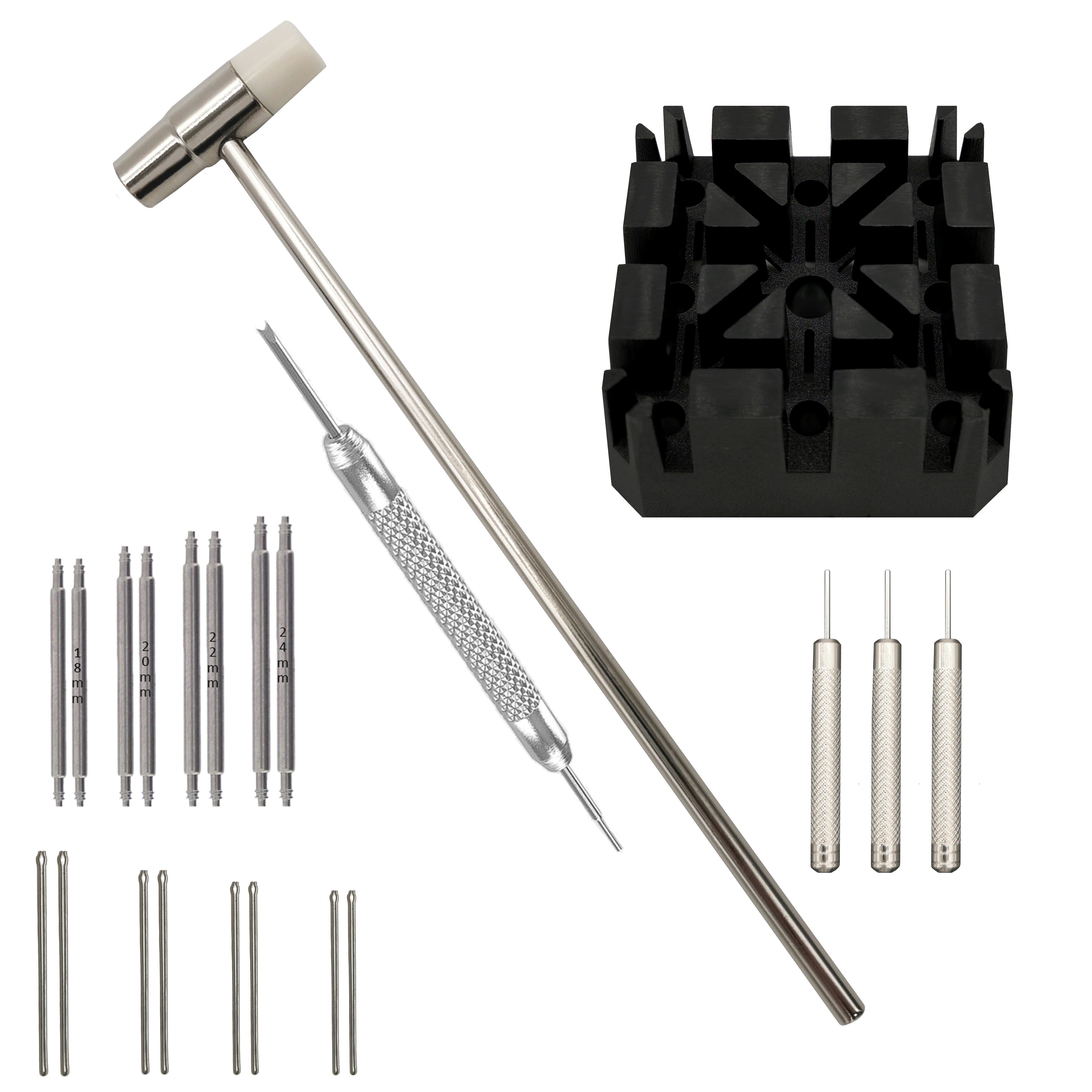 Kit - Repair Tools - Links - Watch Bracelets - with spring bars and split pins