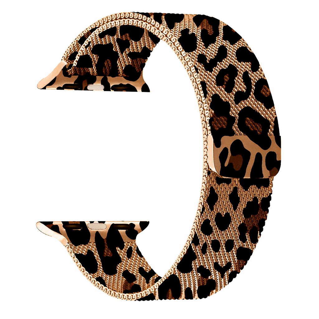 Milanese Leopard Armband für Apple Watch - Magnetisch Edelstahl