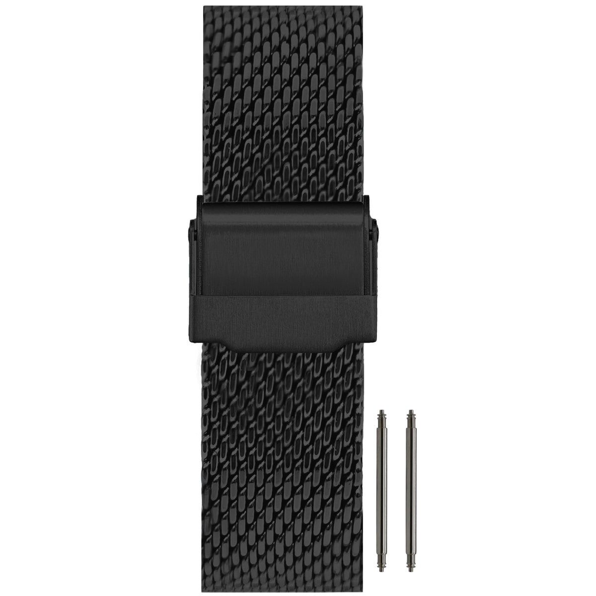 Masar Black Big Mesh Watch Bracelet Milanese Milanese