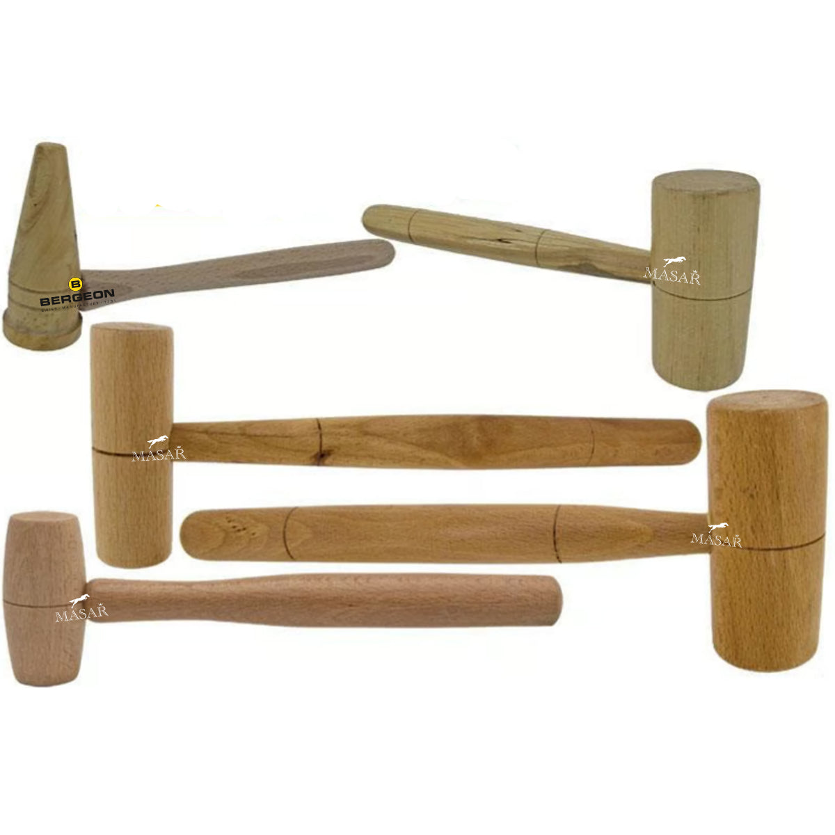 Wooden Mallets for Metalworkers – Boxwood &amp; Maple | Scratch-Resistant &amp; Lightweight - 1 Pc