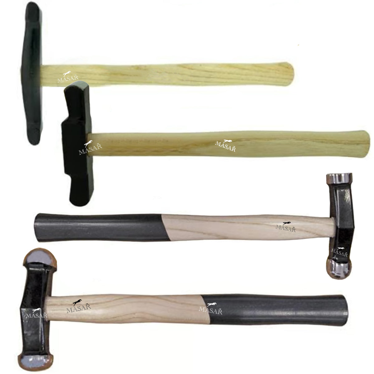 Chiseling &amp; Polishing Hammers - Rectangular or Round &amp; Flat Head - 1 Pc